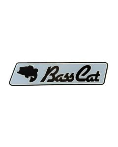 Flat Bass Cat Decal  Silver  3" Decal for 4" Trailer