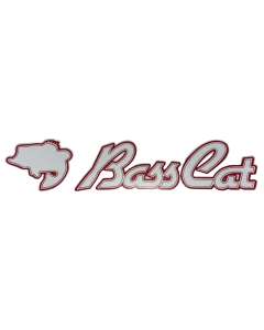 Large 27" Window Decal  White with Red Outline