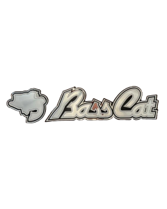Domed Bass Cat Decal Chrome 16.475 X 3.94