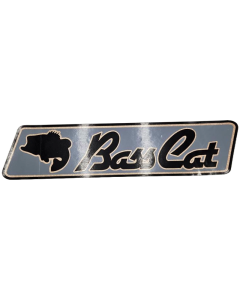 Flat Bass Cat Decal  Gold  3" Decal for 4" Trailer