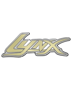 Lynx Domed Decal Gold