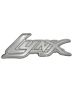 Lynx Domed Decal Silver