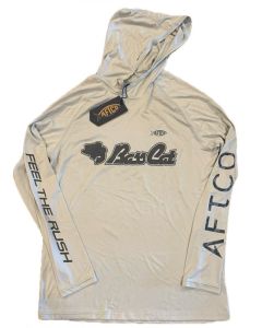 Bass Cat AFTCO Samurai Sun Protection Hoodie Shirt  Silver  