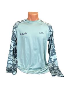 Bass Cat AFTCO Tactical LS Performance Grey Digi Camo Shirt