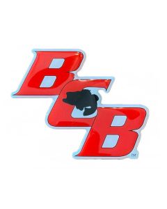 Vertical Domed BCB Decal  Red