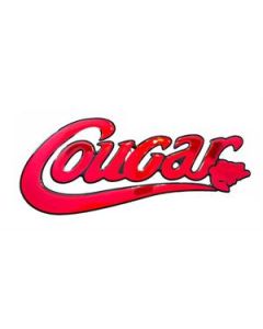 Cougar Domed Decal Red