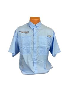 Yar-Craft Mens PFG Tamiami II Short Sleeve Sail Light Blue