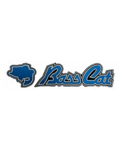 Domed Bass Cat Decal Blue 16.475 X 3.94