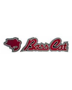 Domed Bass Cat Decal Red 16.475 X 3.94