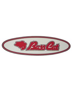 Bass Cat Oval Carpet Decals    Red