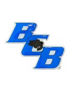 Vertical Domed BCB Decal  Blue