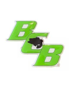Vertical Domed BCB Decal  Lime Green