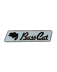Flat Bass Cat Decal  Silver  2" Decal for 3" Trailer