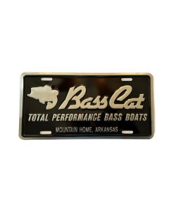 Bass Cat Metal License Plate